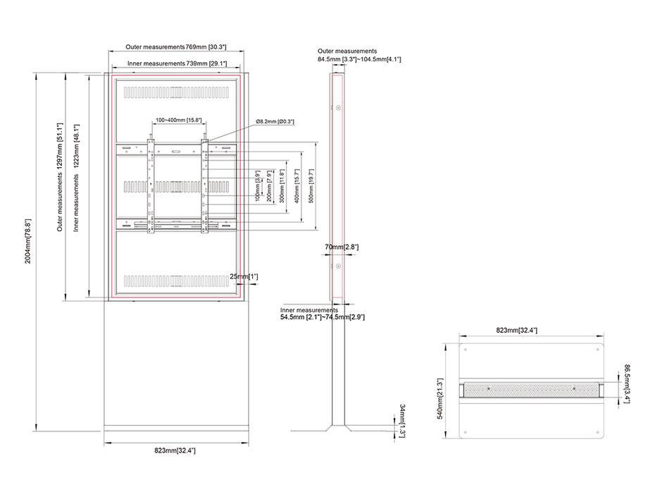 Totem M Pro Series Enclosure 55 Floorbase Covered