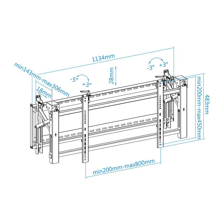 Suporte Videowall para TV 54-70 TQVW5470T