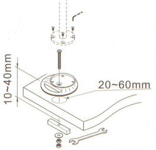  Acessório para suporte de mesa FPMA-D9GROMMET