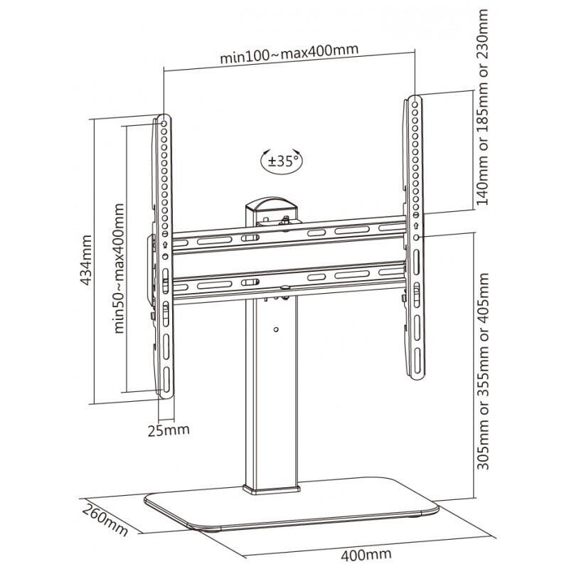 Suporte de Mesa TV Plexo Stand 55-4040