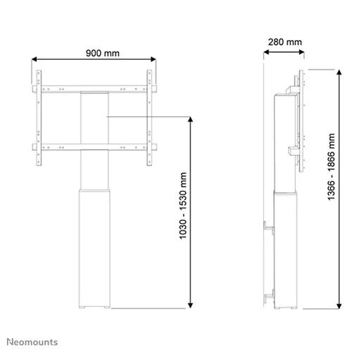 Suporte Motorizado TV PLASMA-W2250BLACK