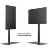 M Public Display Stand 180 HD Single Black Floorbase
