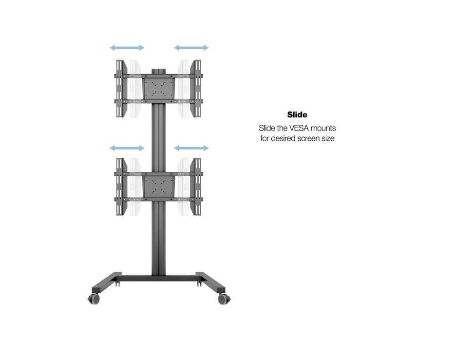 M Display Stand 180 Dual Vertical Black