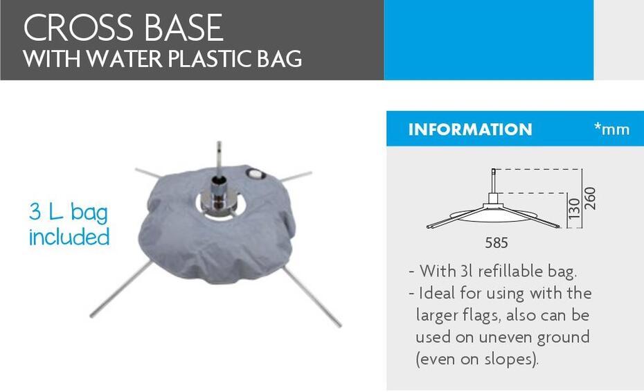 Cross Base With Water Plastic Bag
