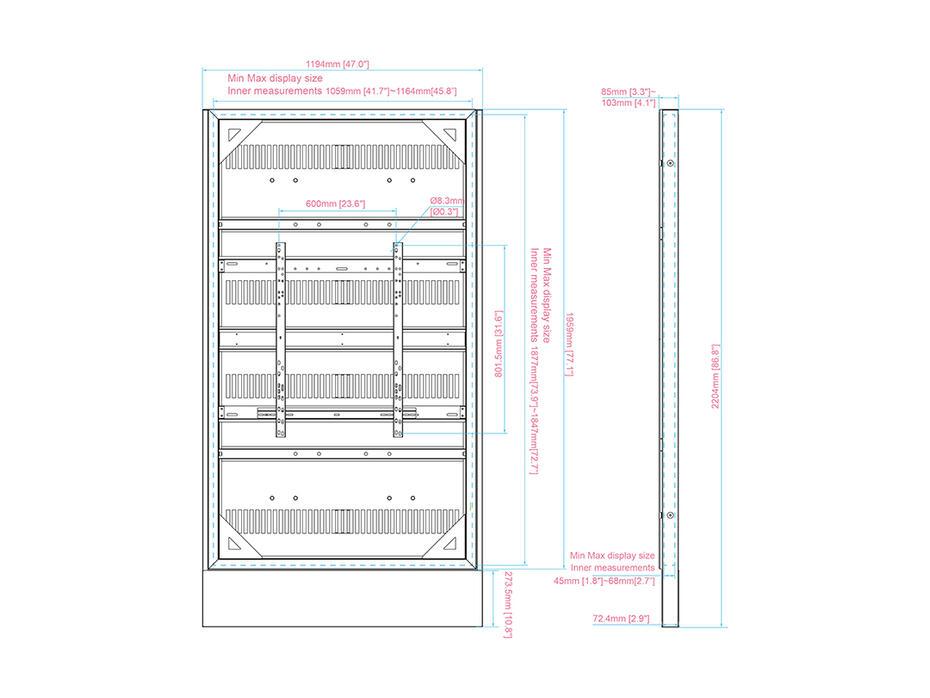 Totem M Pro Series Enclosure 85 Floormount Covered