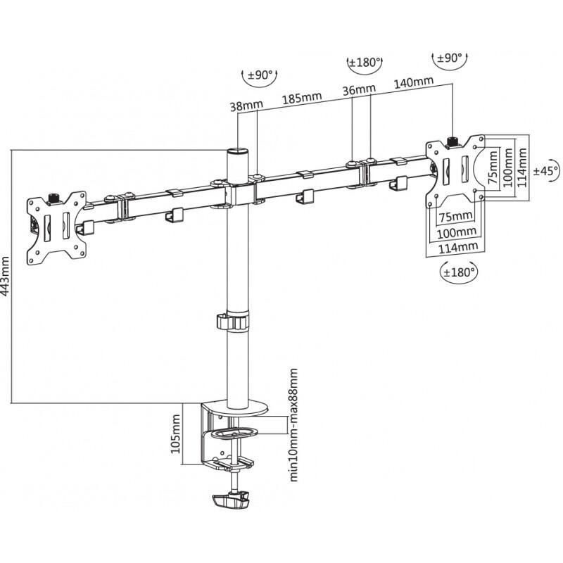 Suporte de mesa FLEXO 32-1010 D