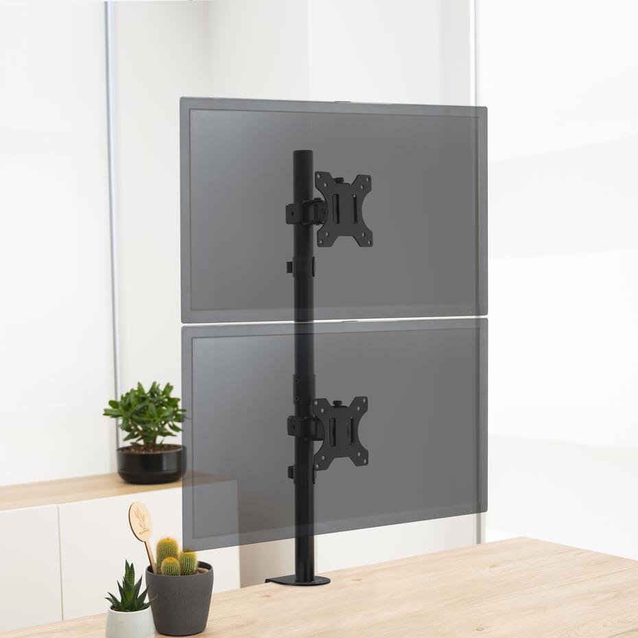 Suporte de Mesa para 2 Ecrãs 13-32 DB1233TNV-B