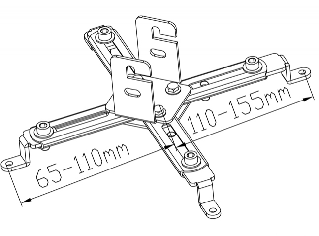 Suporte Teto para Projetor TAPA 43-65 Silver