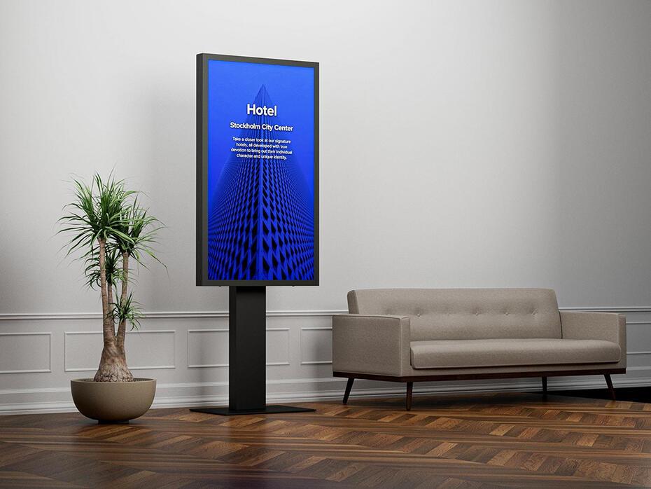 Suporte Display M Pro Series Enclosure 55 Kiosk Alto Brilho Black