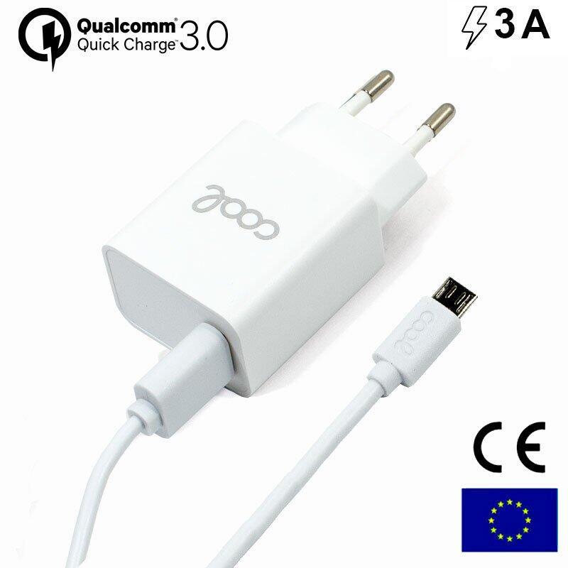 Carregador Micro-USB Universal 3A COOL Kit 2 em 1 Branco