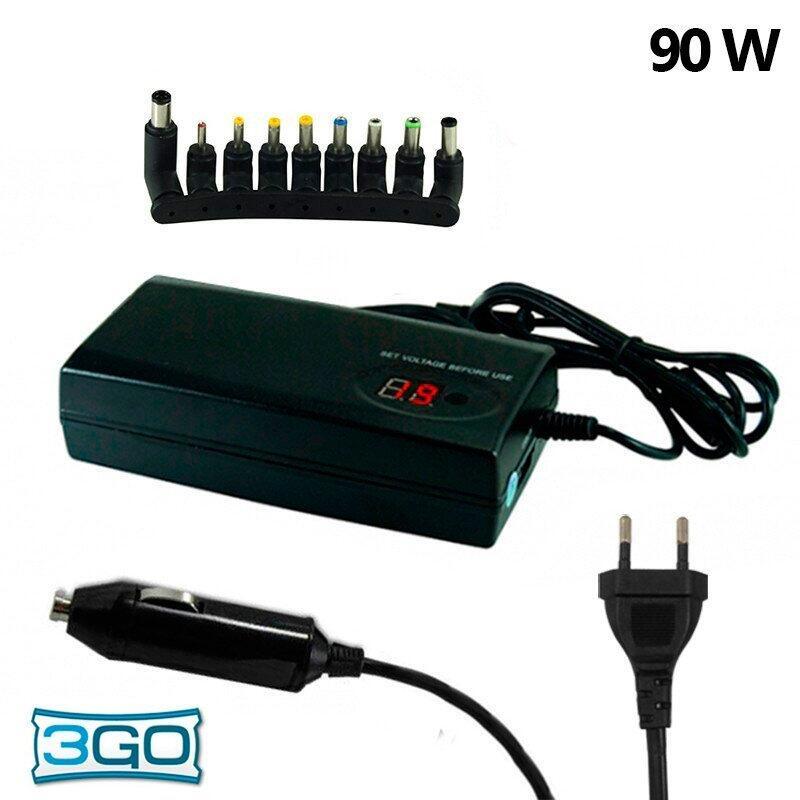 Carregador Universal 3GO 90W  + Adaptador Auto