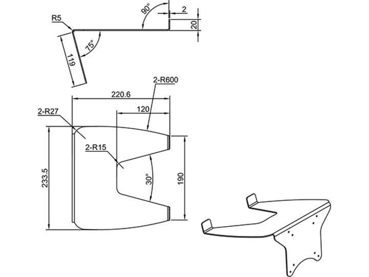 M Laptop Holder Gas Lift Arm