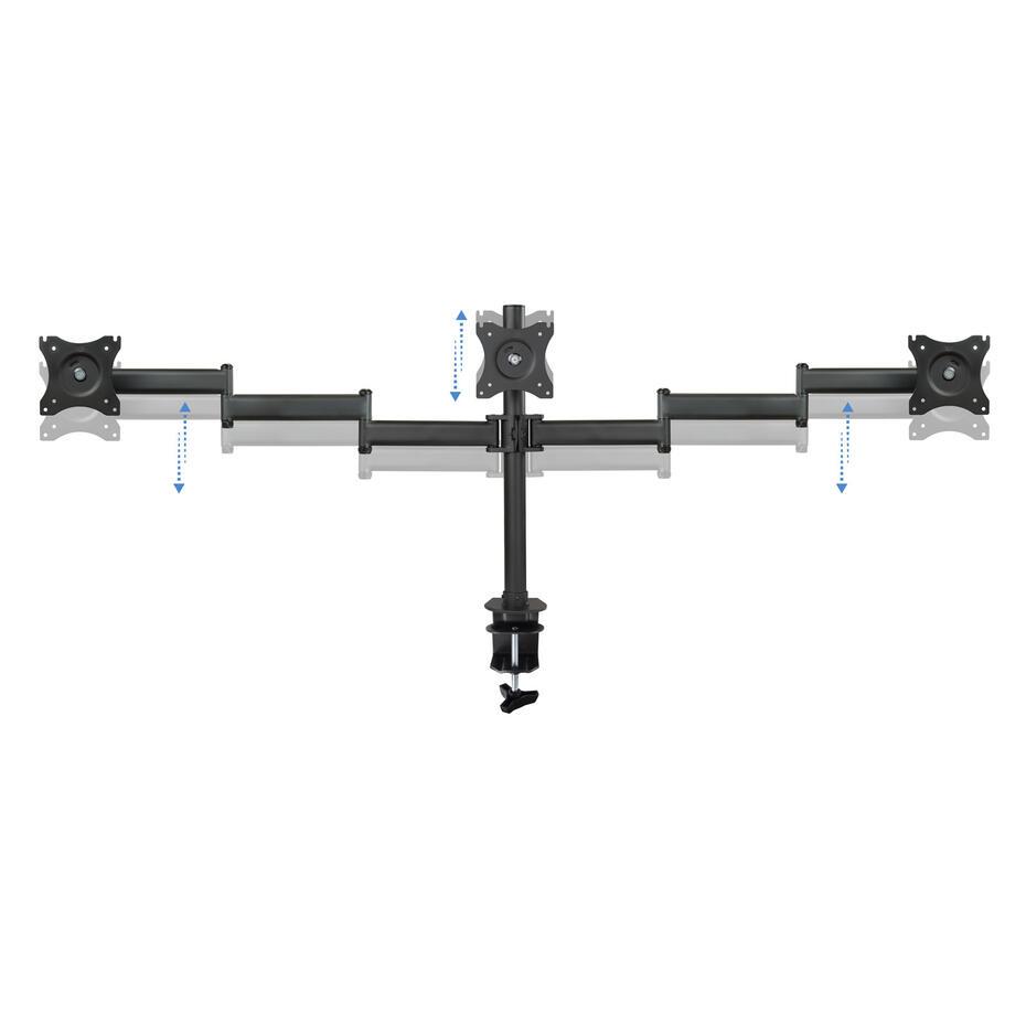 Suporte de Mesa para 3 Ecrãs de 13-27 DB1327TN-B