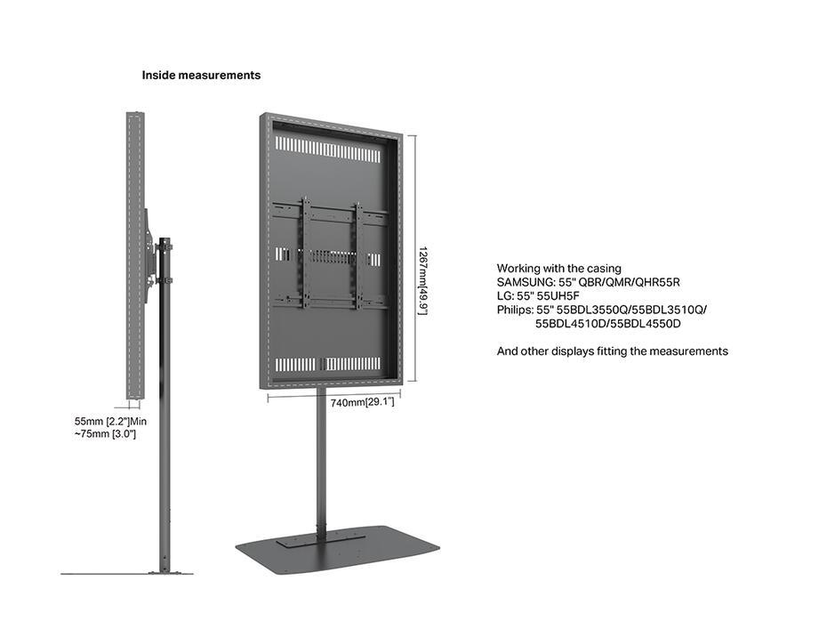 Suporte Display M Pro Series Enclosure 55 Floorbase