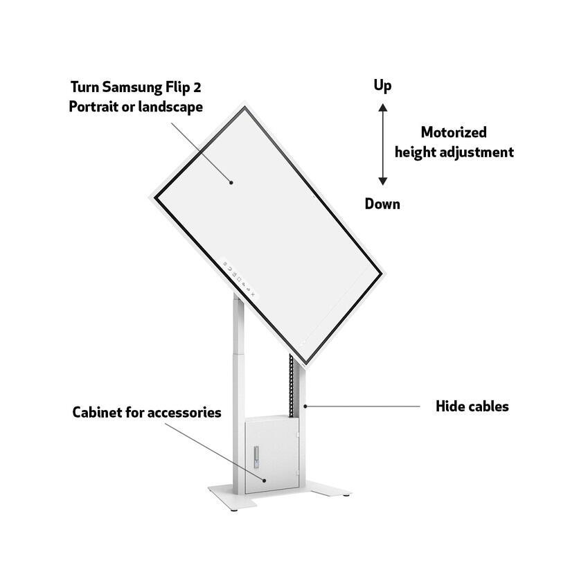 Suporte Motorized Floorstand 60kg Flip White