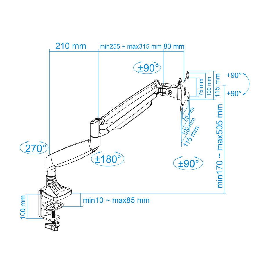 Suporte de Mesa para Ecrãs de 13-32 DB3032TNR-S