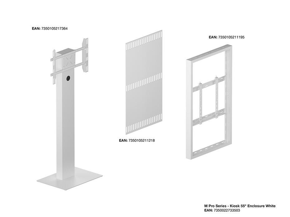 Suporte Display M Pro Series Enclosure 55 Kiosk White