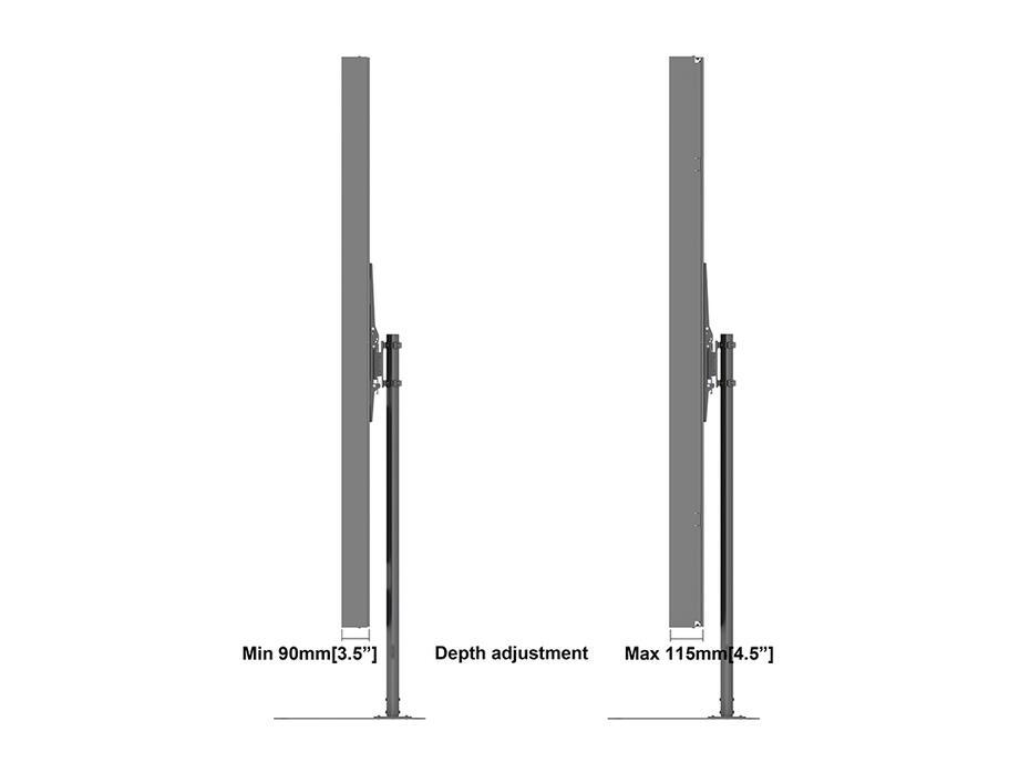 Suporte Display M Pro Series Enclosure 86 Floorbase Dual Pole