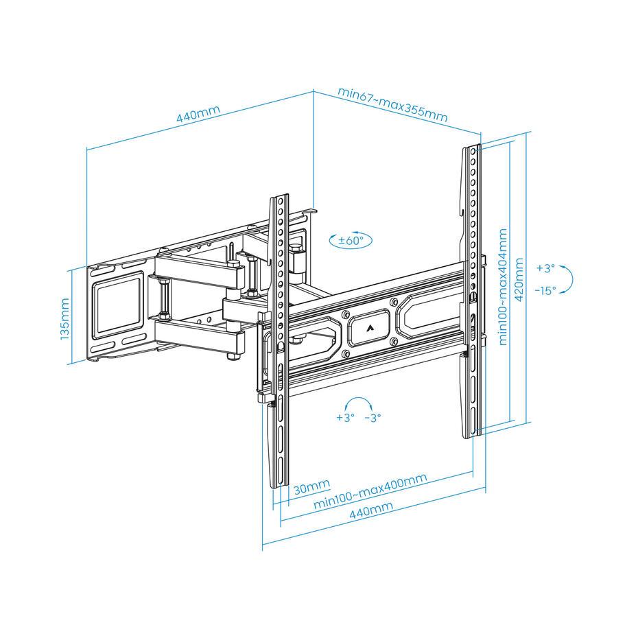 Suporte de Parede para TV 32- 70 LP7846TN-B