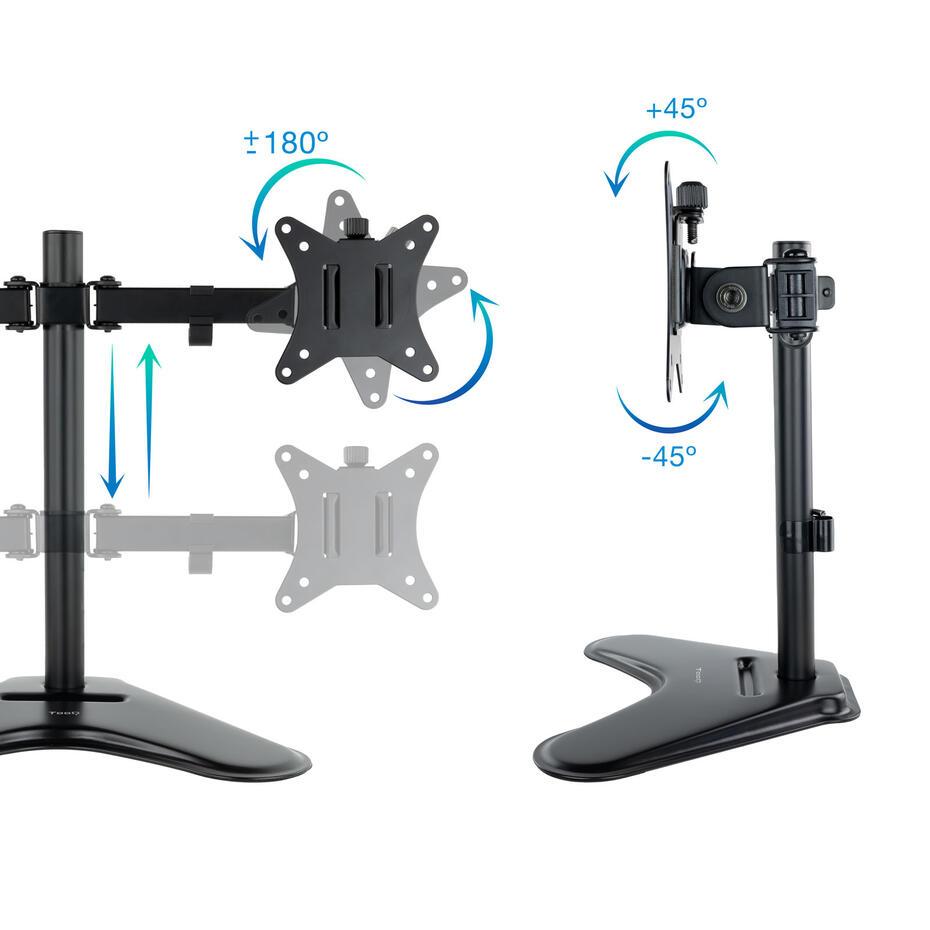 Suporte de Mesa para 2 Ecrãs 17-32 DB1702TN-B