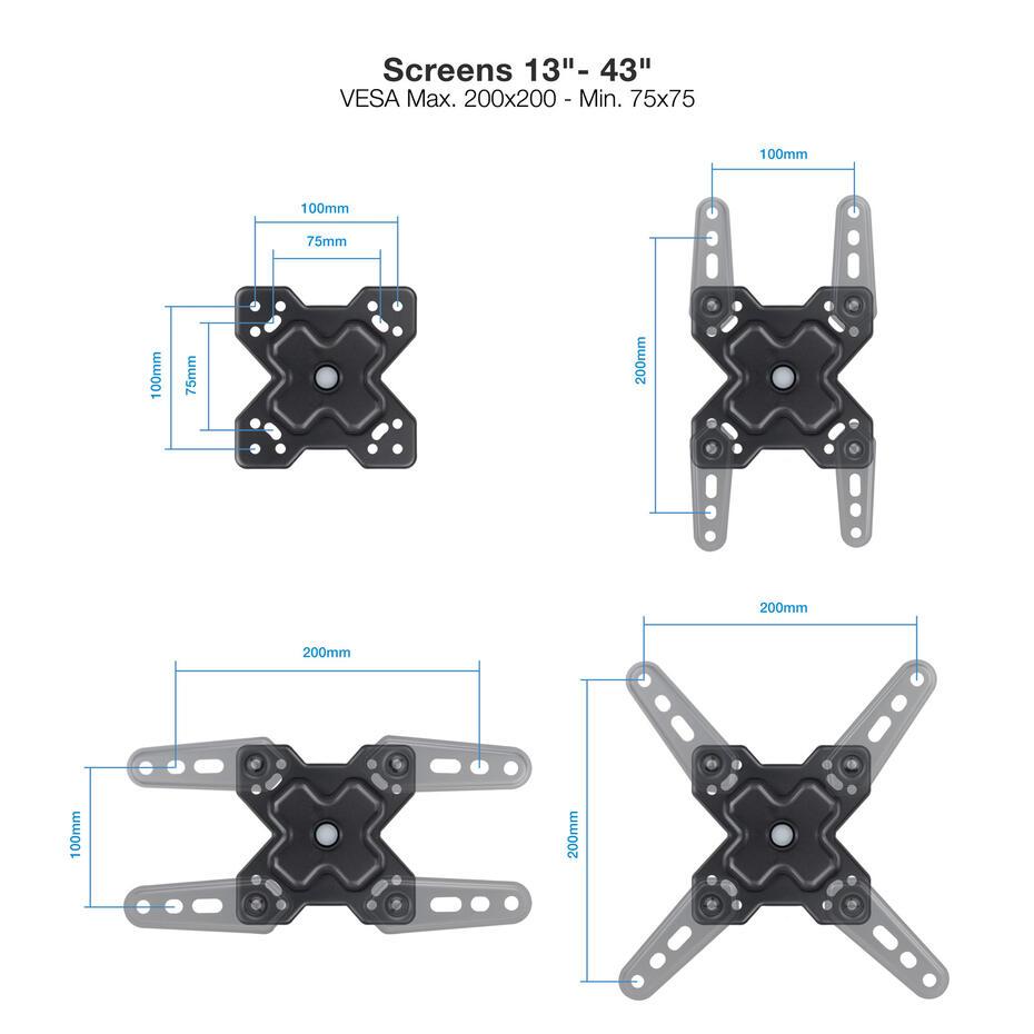 Suporte de Parede para TV 13-43 LP1344TN-B