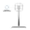 M Public Display Stand 180 HD Single Silver Floorbase