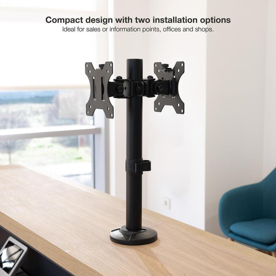 Suporte de Mesa para 2 Ecrãs 17-32 DB1132TN-B