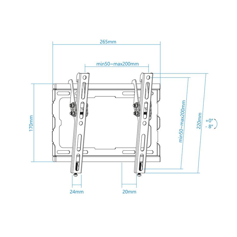 Suporte de Parede para TV 23-43 LP1044T-B
