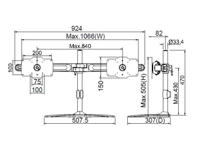 M VESA Dual Stand 24-32