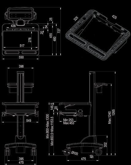 M Universal Workstation Cart NB