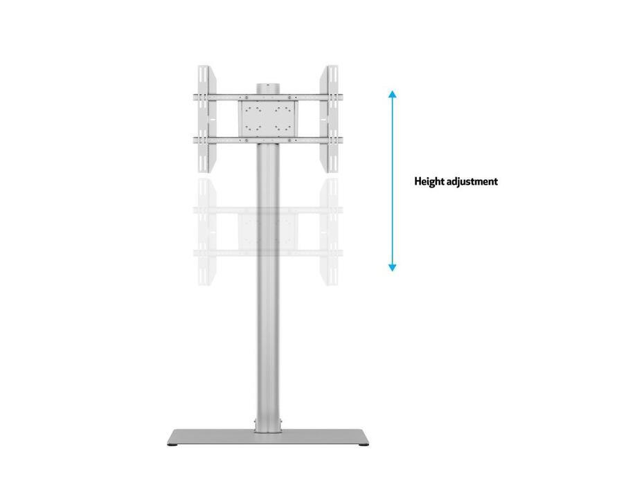 M Display Stand 180 Single Silver Floorbas