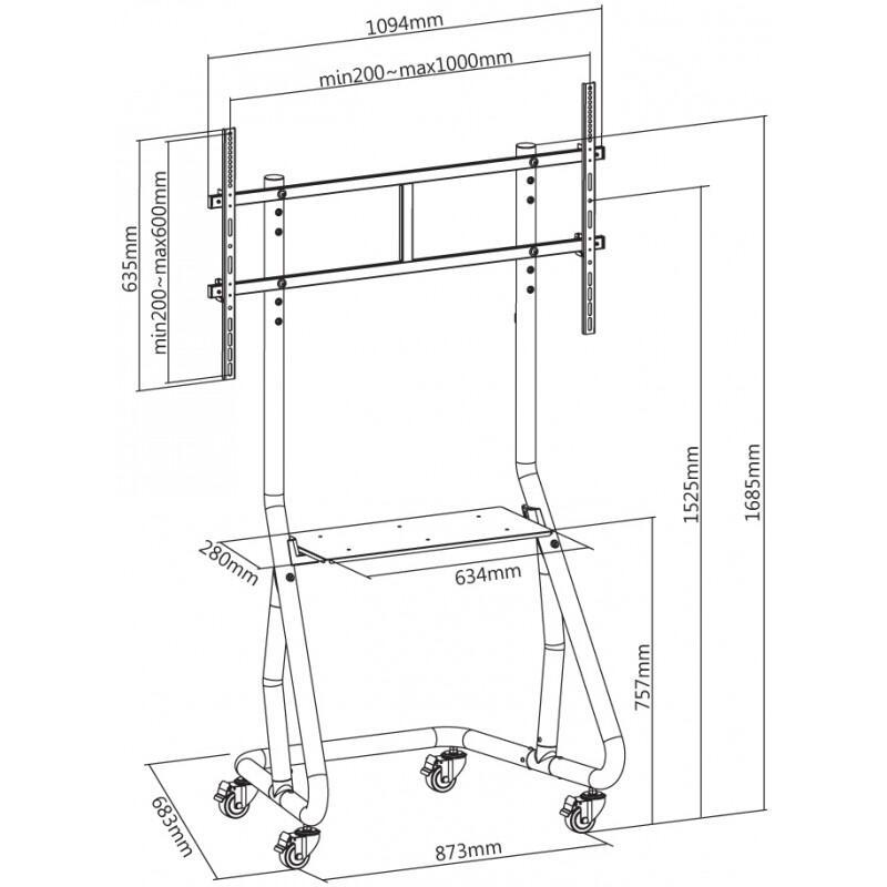 Suporte de Chão TV Stand 105P-Shelf