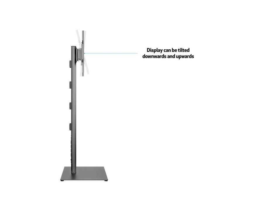 M Public Display Stand 180 HD Single Black Floorbase