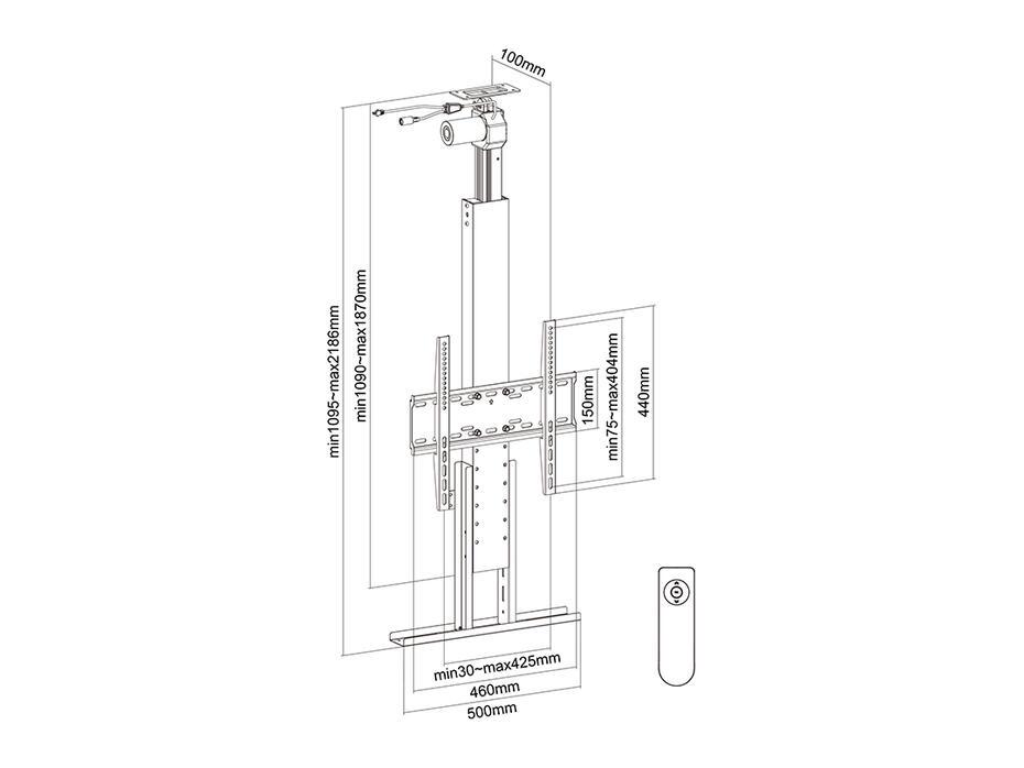 Suporte motorizado TV 32-55 Lift Drop Down