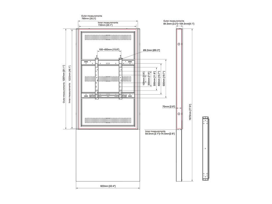 Totem M Pro Series Enclosure 55 Floormount Covered