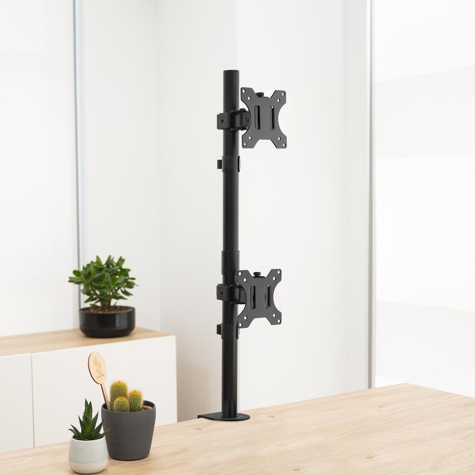 Suporte de Mesa para 2 Ecrãs 13-32 DB1233TNV-B