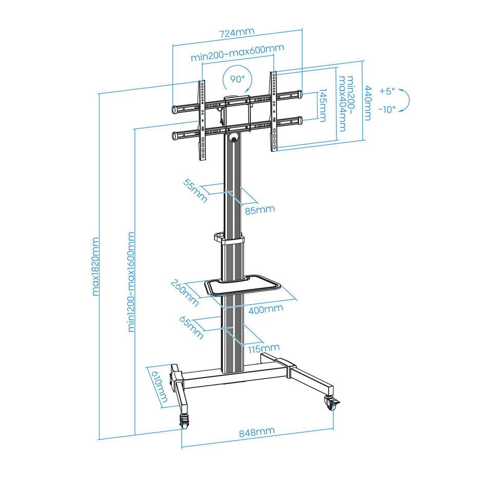 Suporte de Chão Hera para TV 37-86