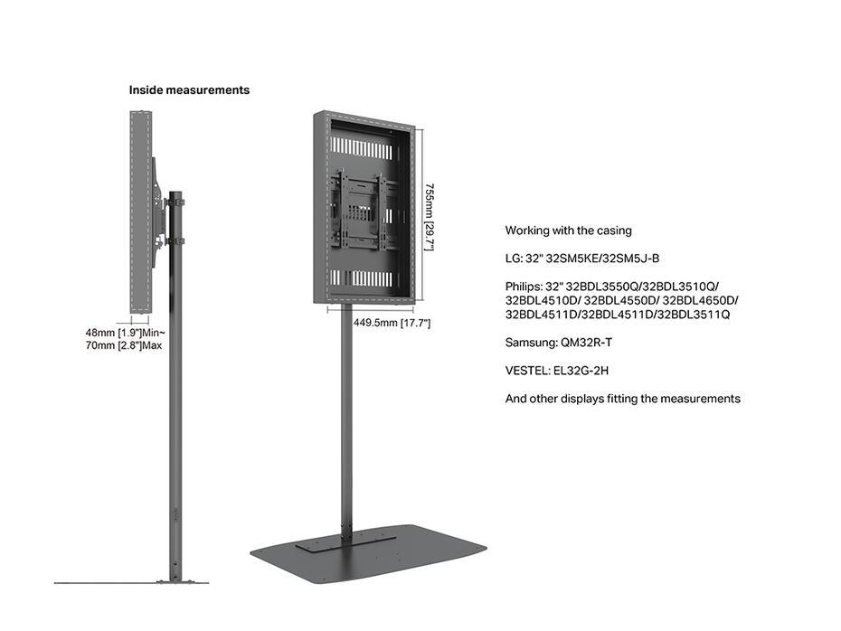 Suporte Display M Pro Series Enclosure 32 Floorbase